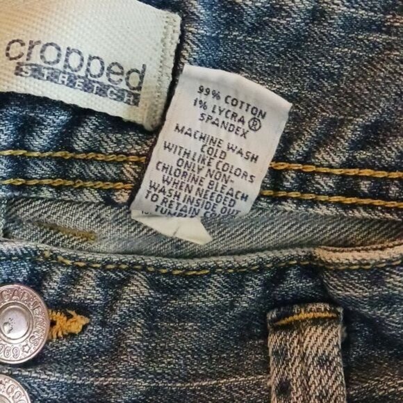 Gap Jeans Blue Denim Low Rise Cropped Stretch Y2K Womens Size 6 - Picture 6 of 6